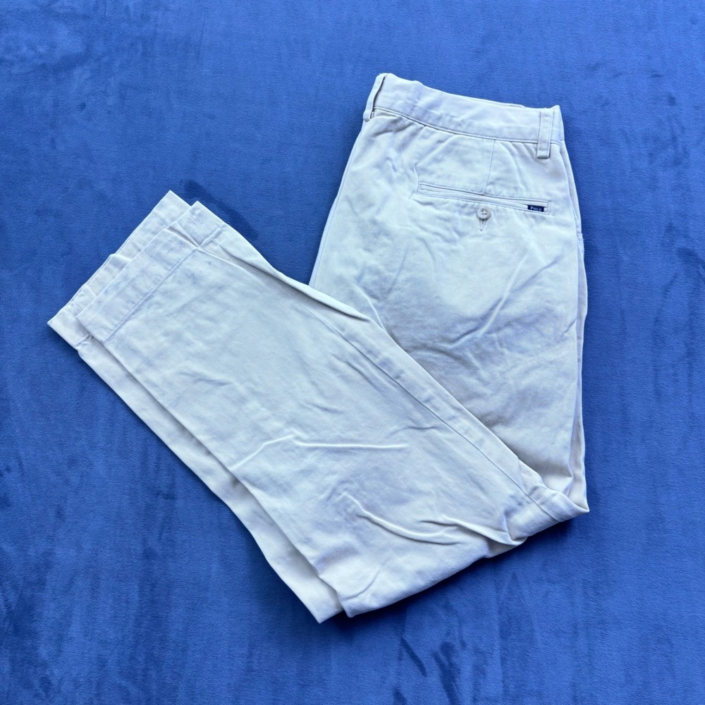 Polo Ralph Lauren Mens Chino Pants 33x30 Khaki Tan Cotton Twill Straight Leg